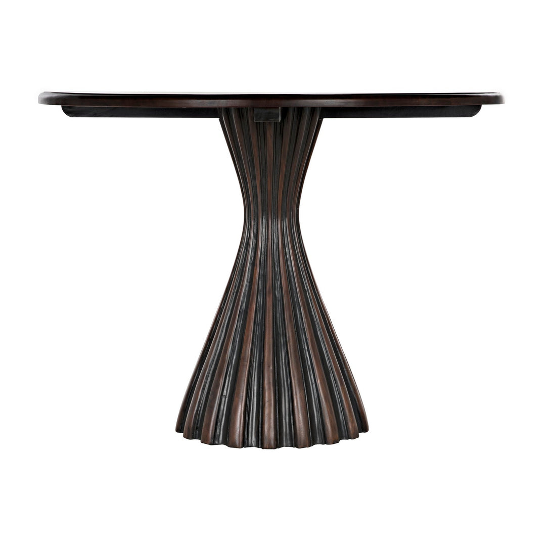Osiris Dining Table - Pale With Light Brown Trim-Noir-NOIR-GTAB564PR-Dining Tables-3-France and Son