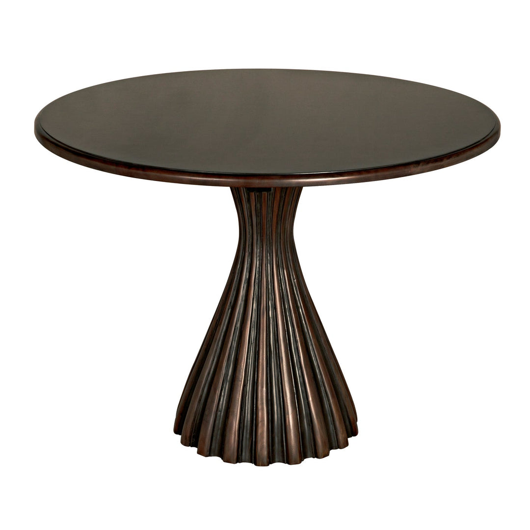 Osiris Dining Table - Pale With Light Brown Trim-Noir-NOIR-GTAB564PR-Dining Tables-4-France and Son
