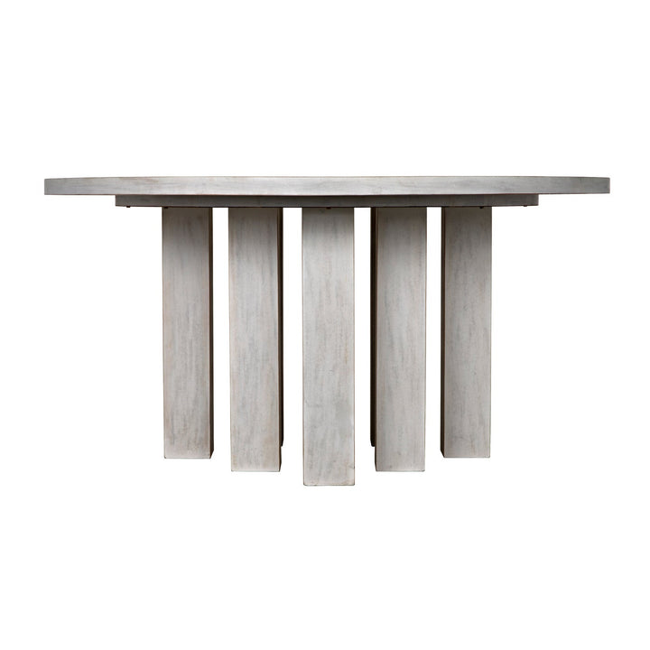 Resistance Dining Table - White Wash-Noir-NOIR-GTAB576WH-Dining Tables-3-France and Son