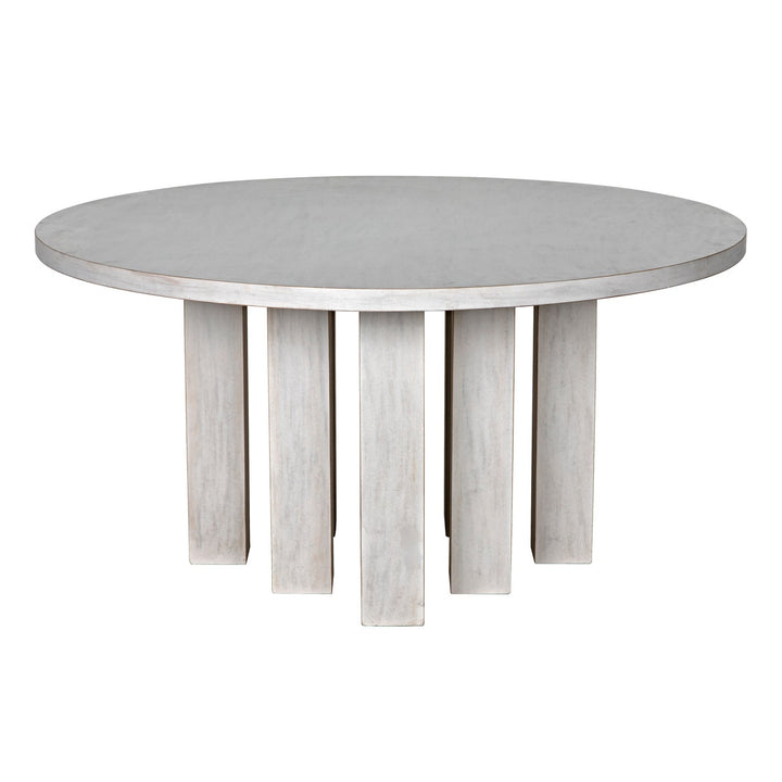 Resistance Dining Table - White Wash-Noir-NOIR-GTAB576WH-Dining Tables-4-France and Son