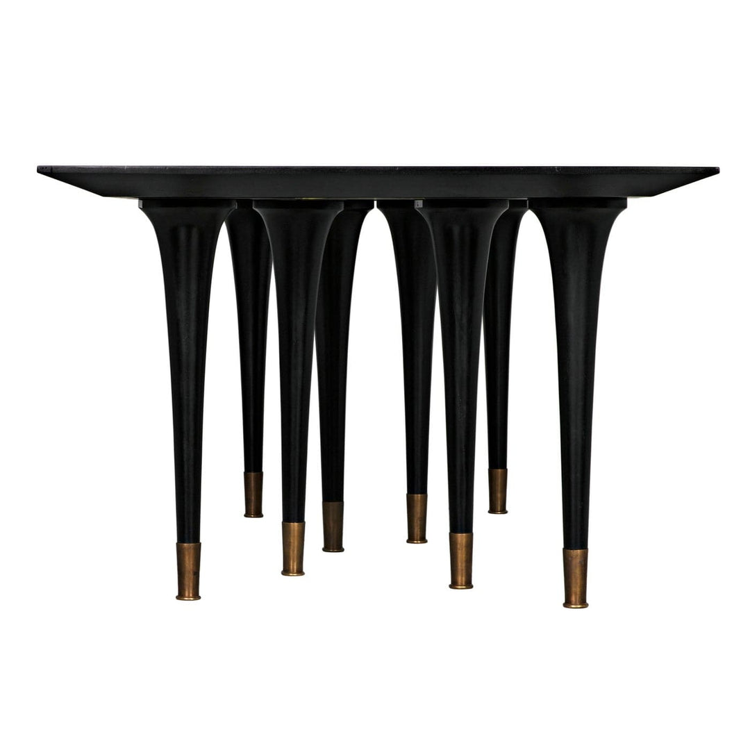 Romeo Dining Table - Hand Rubbed Black-Noir-NOIR-GTAB582HB-Dining Tables-3-France and Son