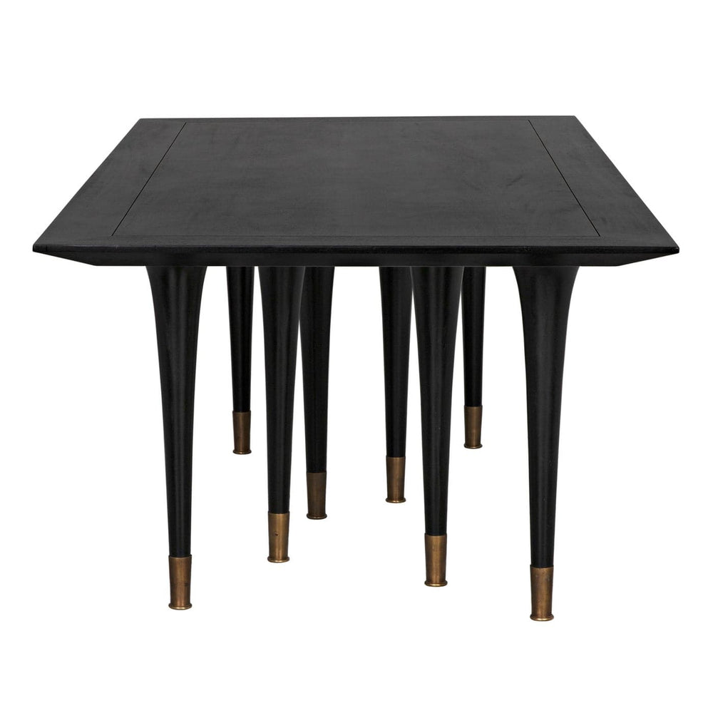 Romeo Dining Table - Hand Rubbed Black-Noir-NOIR-GTAB582HB-Dining Tables-2-France and Son