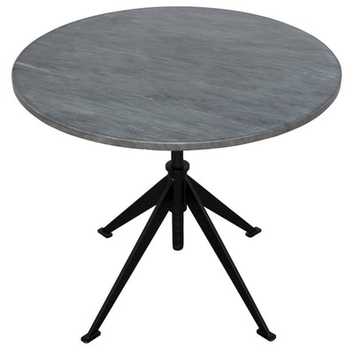 Matilo Adjustable Table, Black Metal Metal Base with Marble Top-Noir-NOIR-GTAB610-ML-Side Tables-2-France and Son