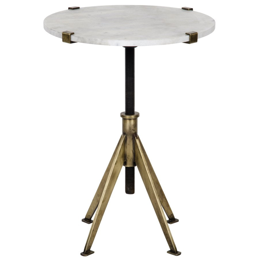 Edith Adjustable Side Table HDR-Noir-NOIR-GTAB679MB-S-Side TablesAntique Brass-Small-4-France and Son