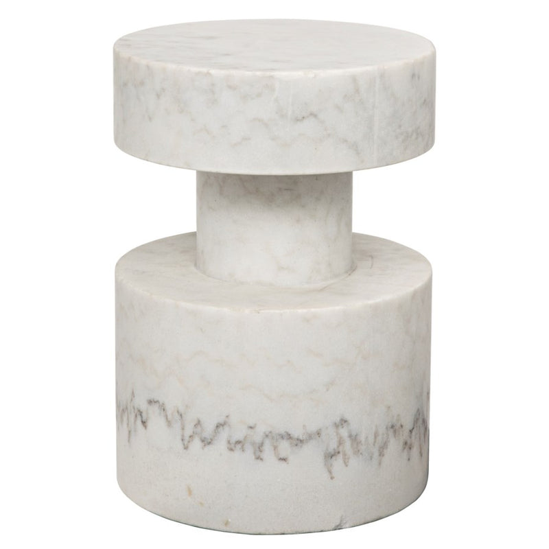 Mamud Side Table, White Stone-Noir-NOIR-GTAB820-Side Tables-1-France and Son