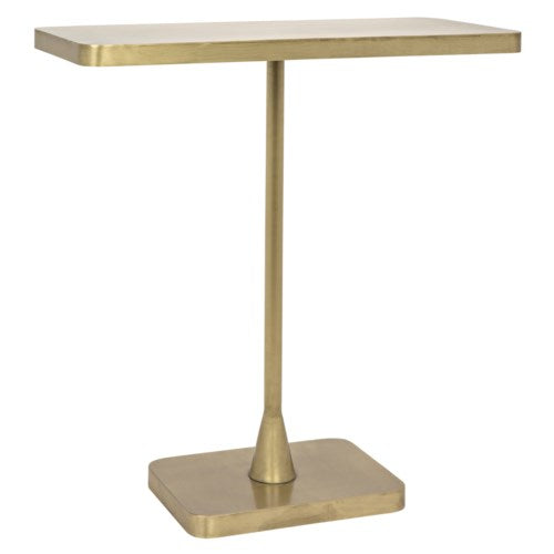 Hild Side Table, Antique Brass-Noir-NOIR-GTAB823MB-Side Tables-2-France and Son
