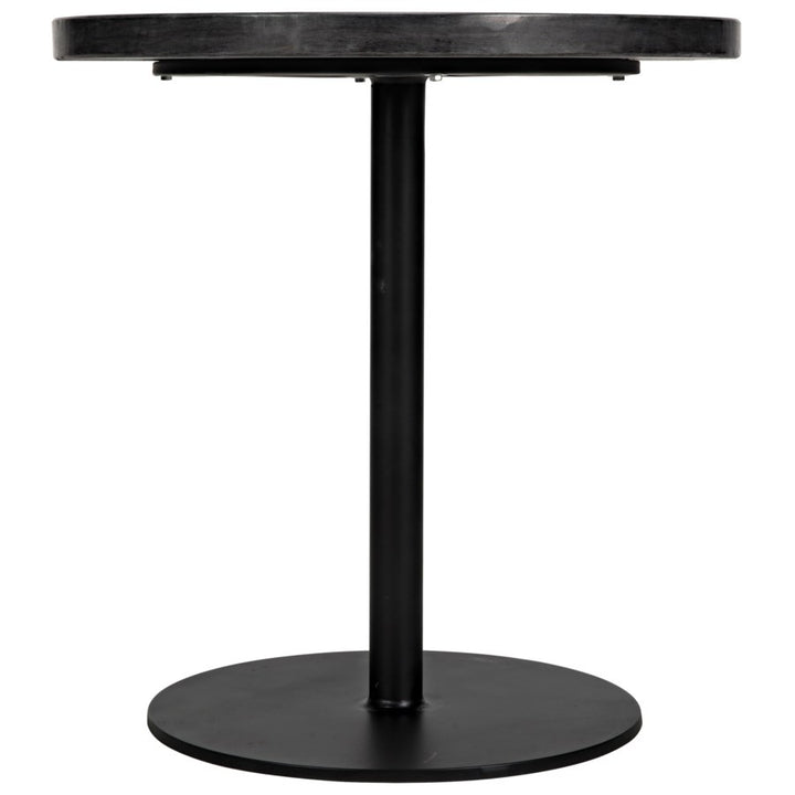 Ford Stone Top Side Table, Black Metal, Tall-Noir-NOIR-GTAB878MTB-L-Side TablesLarge-6-France and Son
