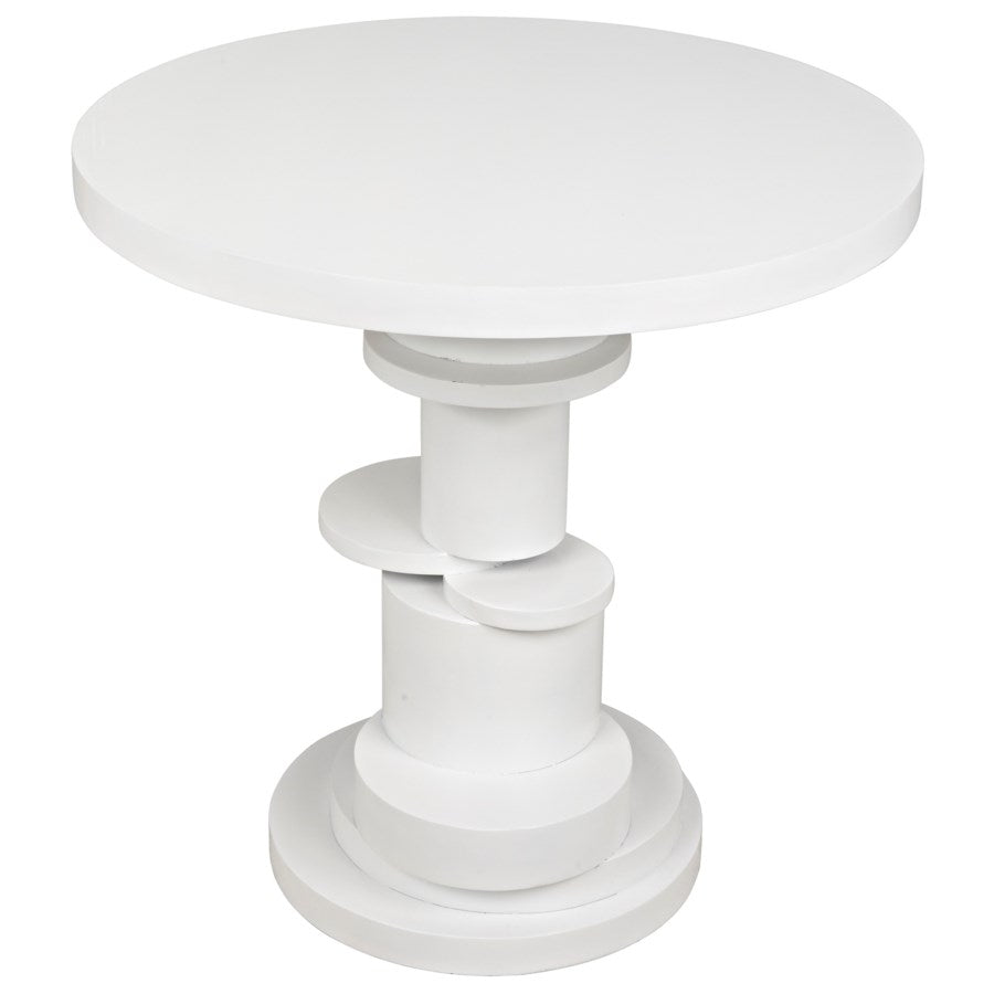 Hugo Side Table, Solid White-Noir-NOIR-GTAB886SW-Side Tables-3-France and Son