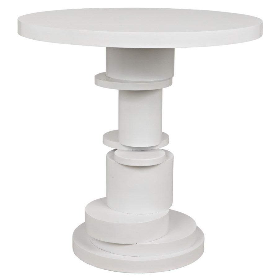 Hugo Side Table, Solid White-Noir-NOIR-GTAB886SW-Side Tables-1-France and Son
