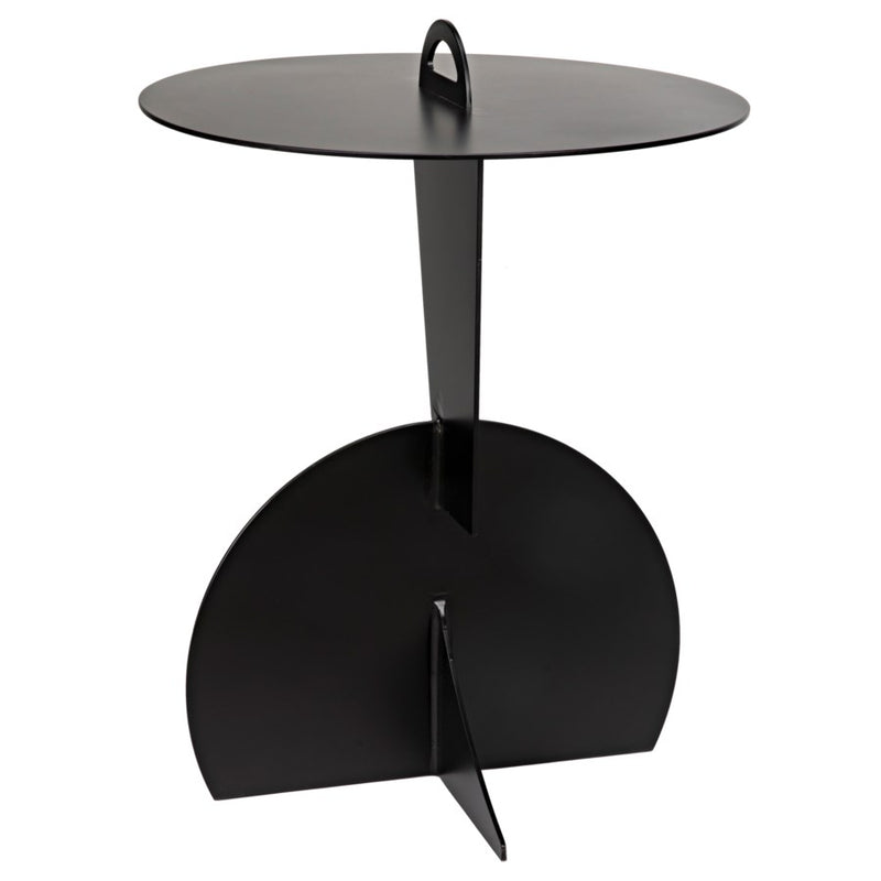 Mobilis Side Table, Black Metal-Noir-NOIR-GTAB922MTB-Side Tables-1-France and Son