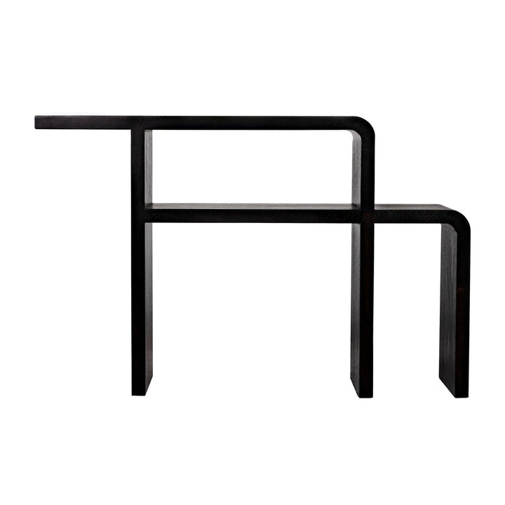 Mondrian Side Table - Ebony Walnut-Noir-NOIR-GTAB962EB-Side Tables-3-France and Son