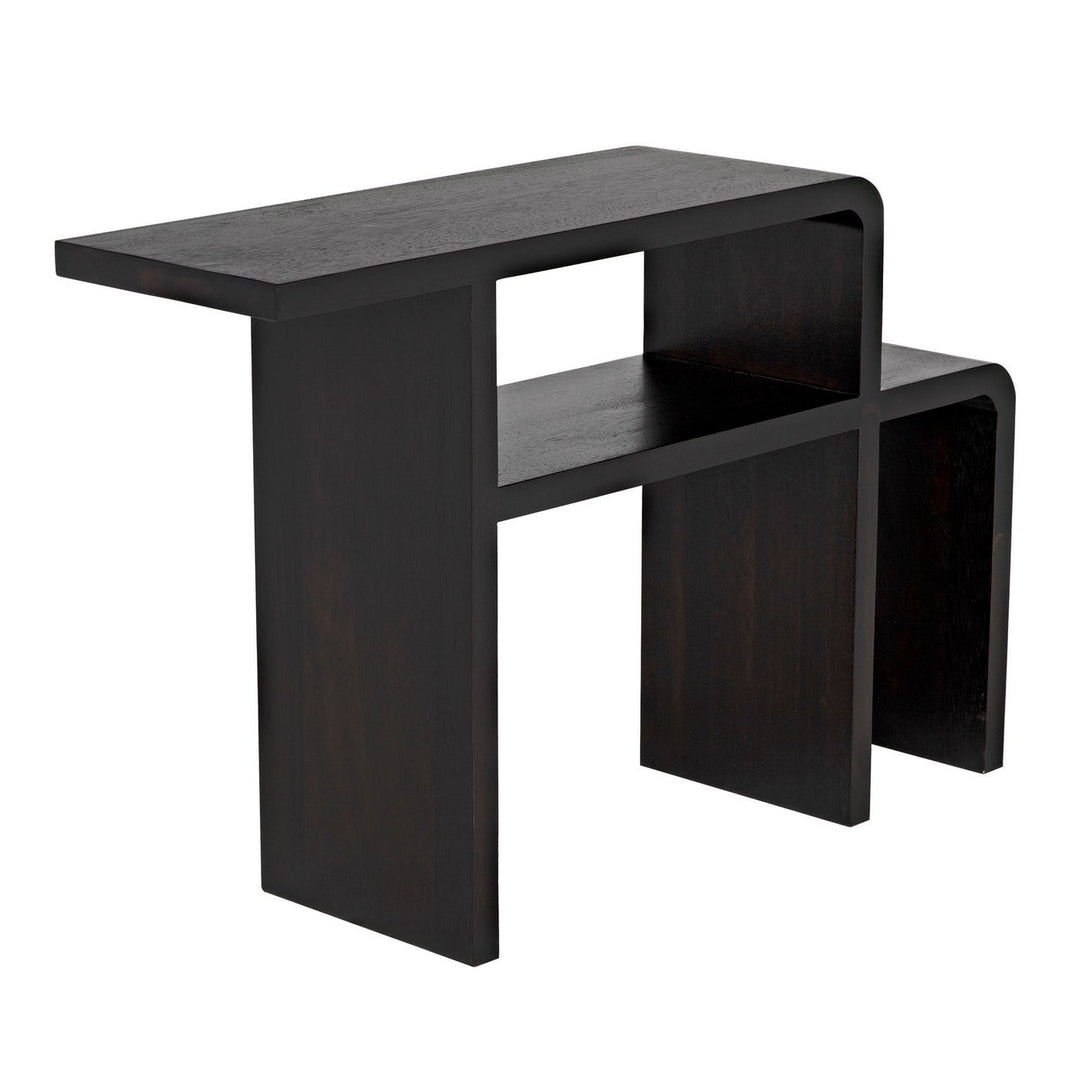 Mondrian Side Table - Ebony Walnut-Noir-NOIR-GTAB962EB-Side Tables-4-France and Son
