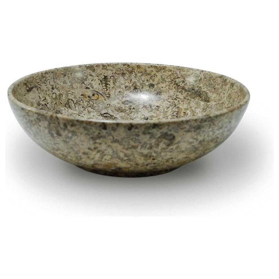 Laurus Collection Fossil 10" Stone Bowl-Marble Crafter-MC-BW17-SB-Decor-1-France and Son