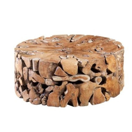 Teak Slice Coffee Table, Round-Phillips Collection-PHIL-ID65143-Coffee Tables-1-France and Son