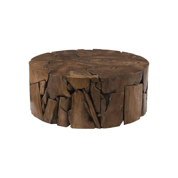 Teak Slice Coffee Table, Round-Phillips Collection-PHIL-ID65143-Coffee Tables-4-France and Son
