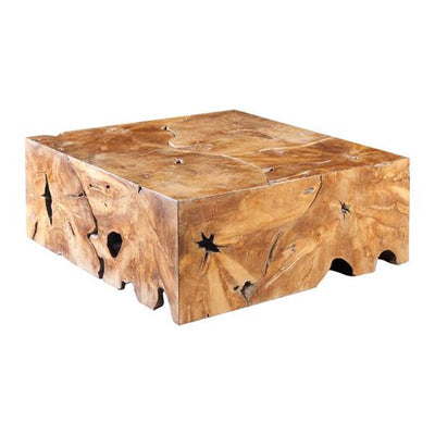 Teak Slice Coffee Table, Square-Phillips Collection-PHIL-ID65145-Coffee Tables-1-France and Son