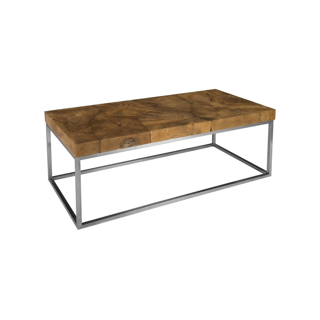 Teak Puzzle Coffee Table-Phillips Collection-PHIL-ID75936-Coffee TablesRectangle-1-France and Son