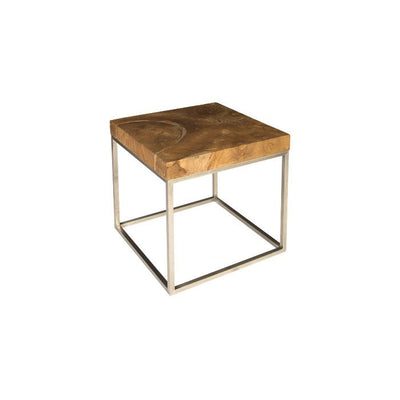 Teak Puzzle Side Table-Phillips Collection-PHIL-ID75976-Side TablesLarge-6-France and Son