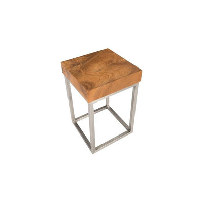 Teak Puzzle Side Table-Phillips Collection-PHIL-ID75976-Side TablesLarge-3-France and Son