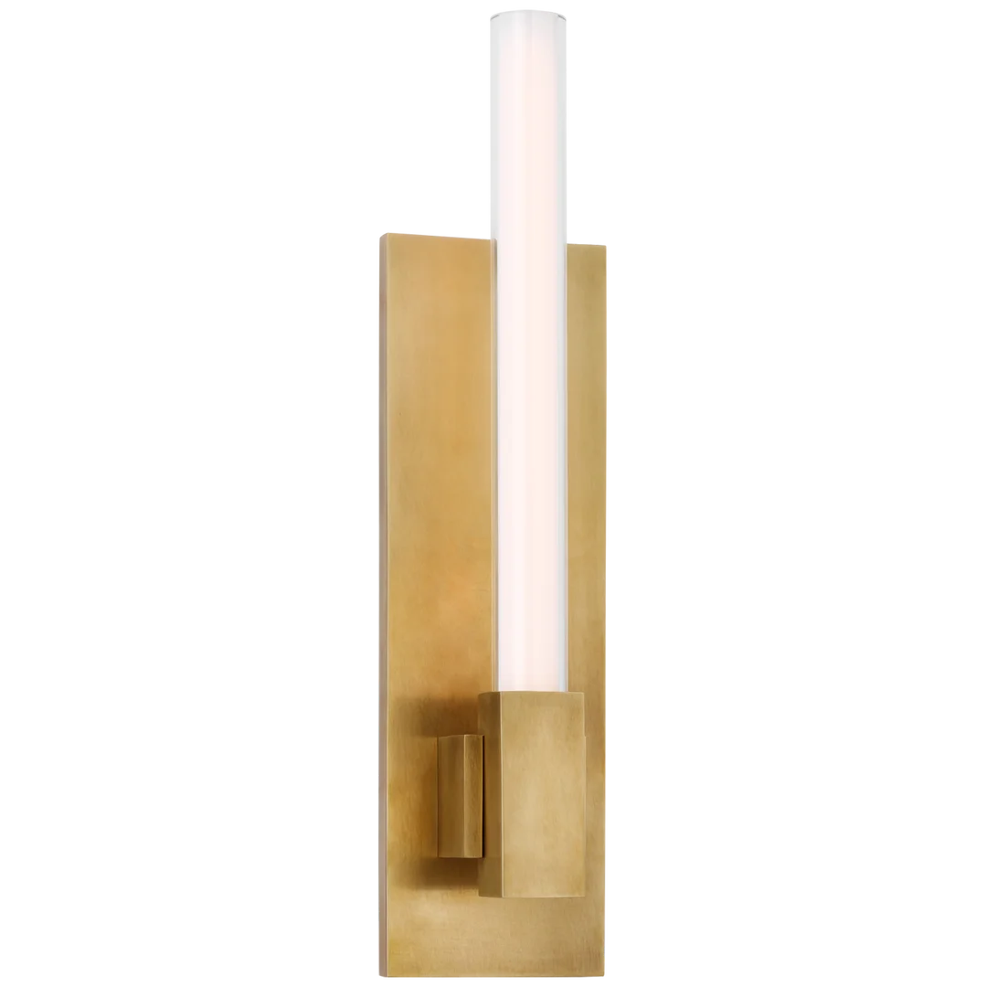 Myra Small Reflector Sconce-Visual Comfort-VISUAL-IKF 2360HAB-WG-Outdoor Wall SconcesHand-Rubbed Antique Brass-3-France and Son