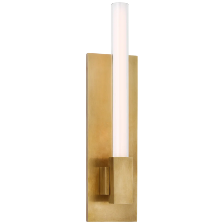 Myra Small Reflector Sconce-Visual Comfort-VISUAL-IKF 2360HAB-WG-Outdoor Wall SconcesHand-Rubbed Antique Brass-3-France and Son