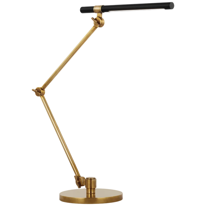 Hero Large Desk Lamp-Visual Comfort-VISUAL-IKF 3506HAB/BLK-Table LampsHand-Rubbed Antique Brass and Matte Black-1-France and Son