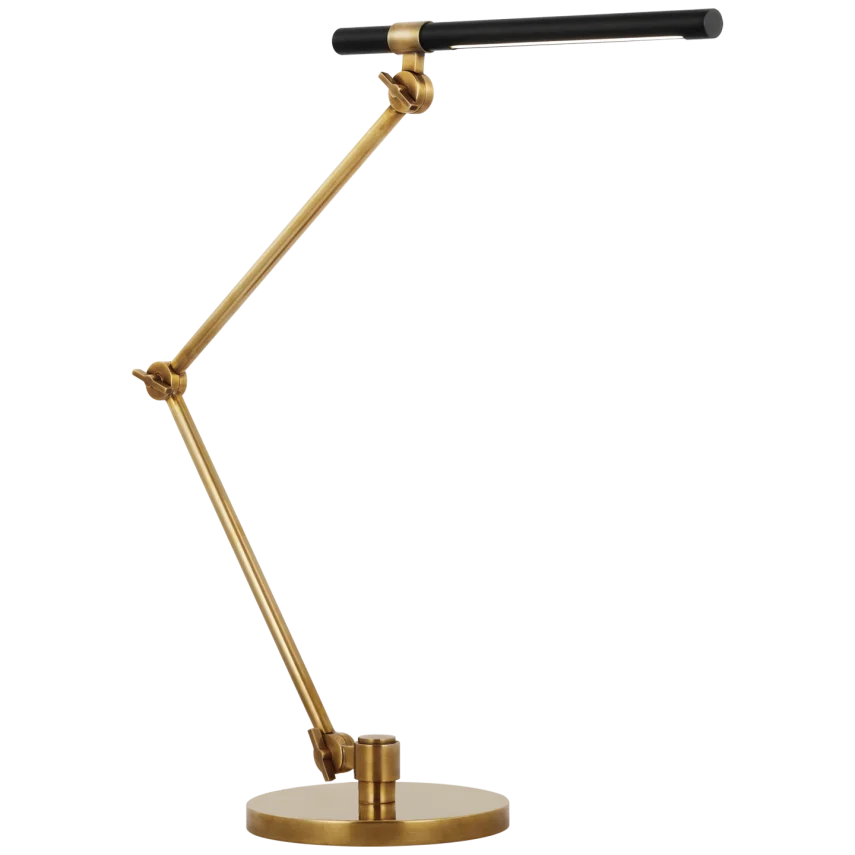Hero Large Desk Lamp-Visual Comfort-VISUAL-IKF 3506HAB/BLK-Table LampsHand-Rubbed Antique Brass and Matte Black-1-France and Son