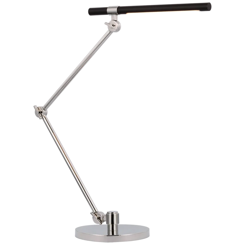 Hero Large Desk Lamp-Visual Comfort-VISUAL-IKF 3506PN/BLK-Table LampsPolished Nickel and Matte Black-2-France and Son