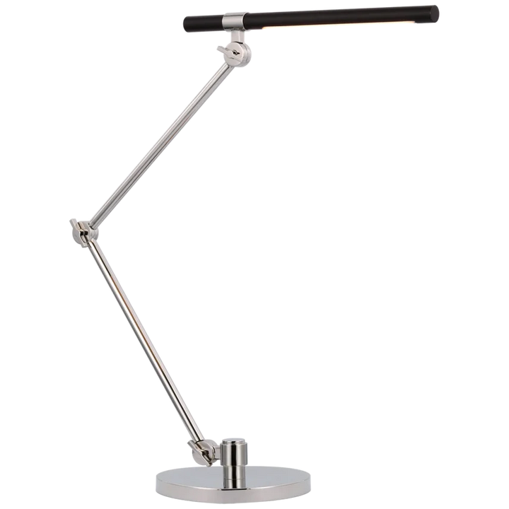 Hero Large Desk Lamp-Visual Comfort-VISUAL-IKF 3506PN/BLK-Table LampsPolished Nickel and Matte Black-2-France and Son