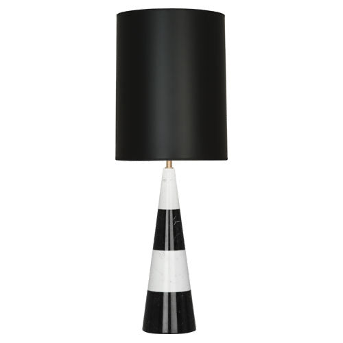 Jonathan Adler Canaan Table Lamp-Robert Abbey Fine Lighting-ABBEY-851B-Table LampsBlack Opaque Parchment Shade-1-France and Son