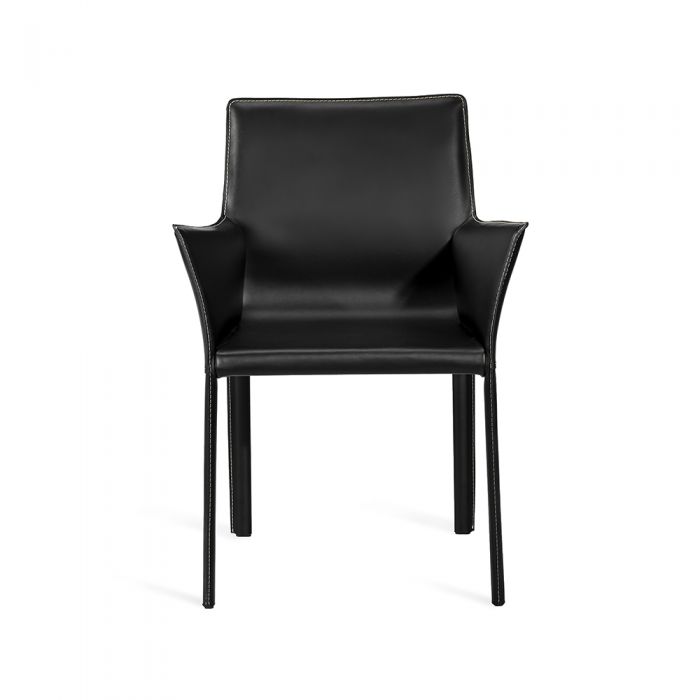 Jada Arm Chair-Interlude-INTER-149157-Dining ChairsBLACK NIGHT-2-France and Son