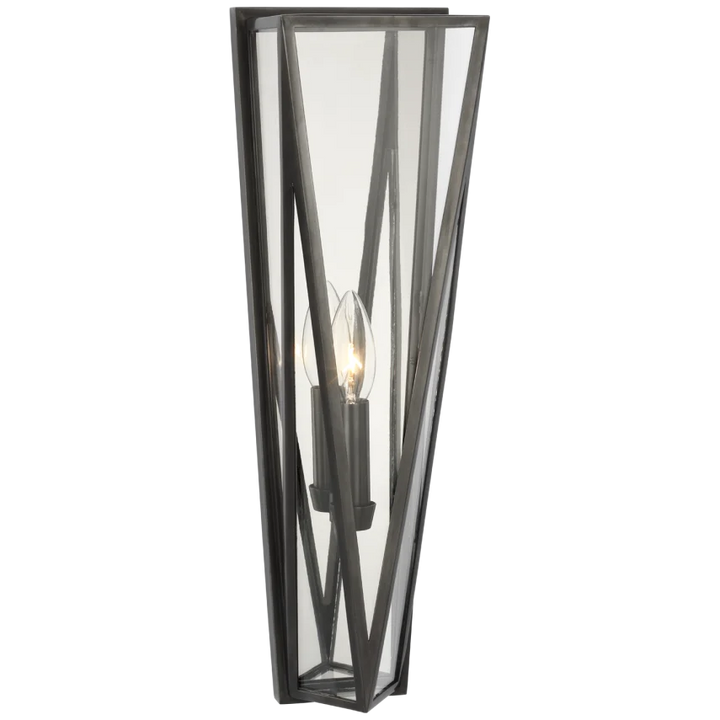 Lorino Medium Sconce-Visual Comfort-VISUAL-JN 2240BZ-CG-Wall LightingBronze-Clear Glass-4-France and Son