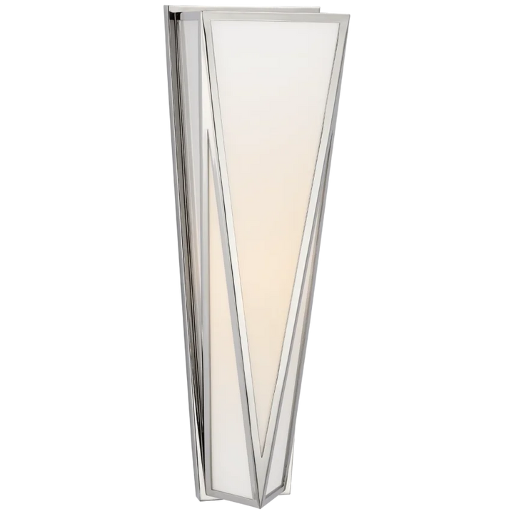 Lorino Medium Sconce-Visual Comfort-VISUAL-JN 2240PN-WG-1-Wall LightingPolished Nickel-White Glass-1-France and Son