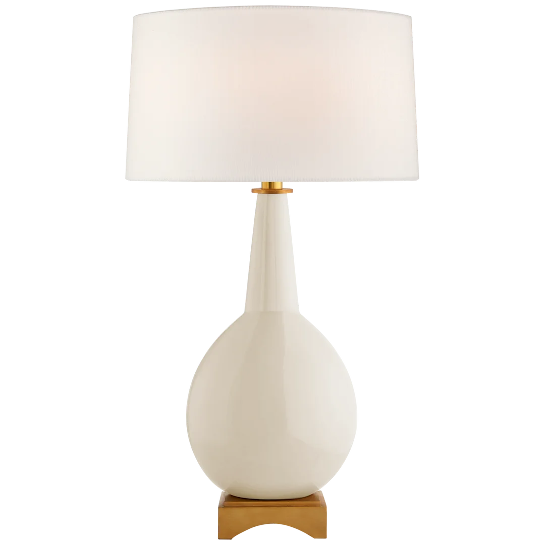 Anthony Large Table Lamp-Visual Comfort-VISUAL-JN 3605IVO-L-Table LampsIvory-Linen Shade-1-France and Son