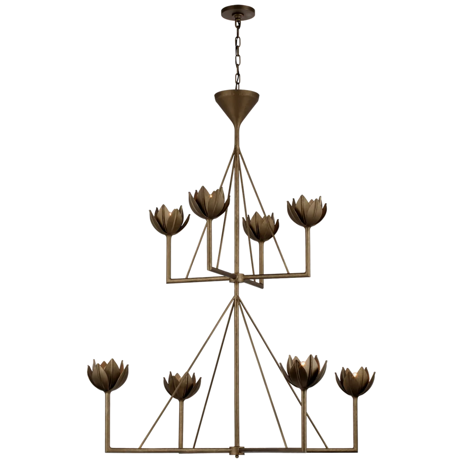 Aleto Large Two Tier Chandelier-Visual Comfort-VISUAL-JN 5006ABL-Chandeliers-1-France and Son