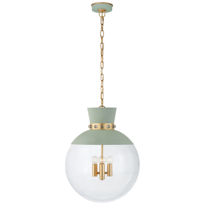 Lucy Pendant-Visual Comfort-VISUAL-JN 5052CEL/G-CG-PendantsLarge-Celadon and Gild-Clear Glass-1-France and Son