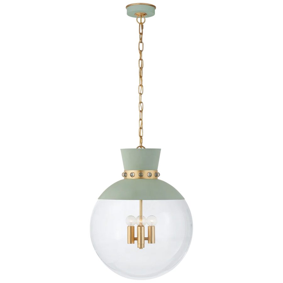 Lucy Pendant-Visual Comfort-VISUAL-JN 5052CEL/G-CG-PendantsLarge-Celadon and Gild-Clear Glass-1-France and Son
