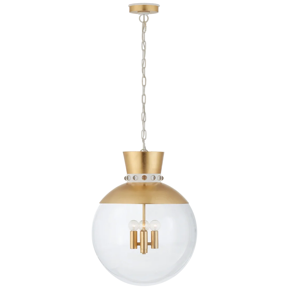 Lucy Pendant-Visual Comfort-VISUAL-JN 5052G/WHT-CG-PendantsLarge-Gild and White-Clear Glass-2-France and Son