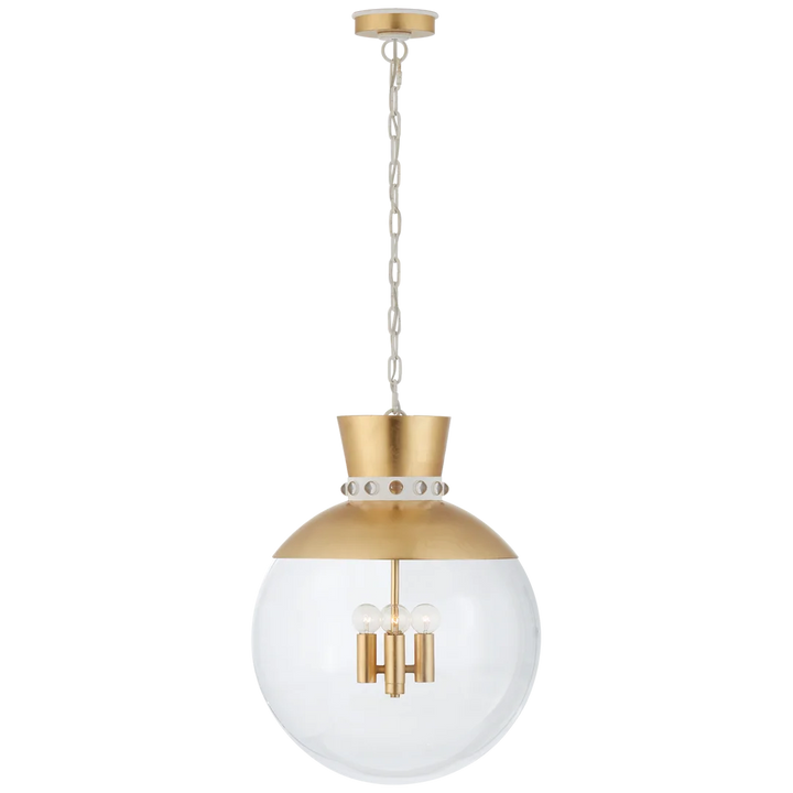 Lucy Pendant-Visual Comfort-VISUAL-JN 5052G/WHT-CG-PendantsLarge-Gild and White-Clear Glass-2-France and Son