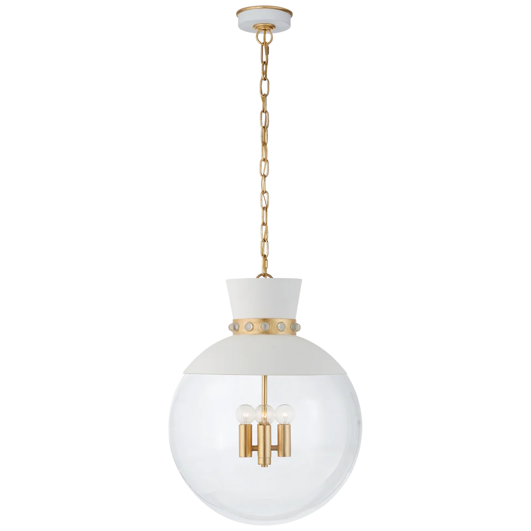 Lucy Pendant-Visual Comfort-VISUAL-JN 5052WHT/G-CG-PendantsLarge-White and Gild-Clear Glass-4-France and Son