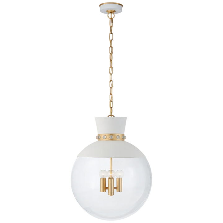 Lucy Pendant-Visual Comfort-VISUAL-JN 5052WHT/G-CG-PendantsLarge-White and Gild-Clear Glass-4-France and Son