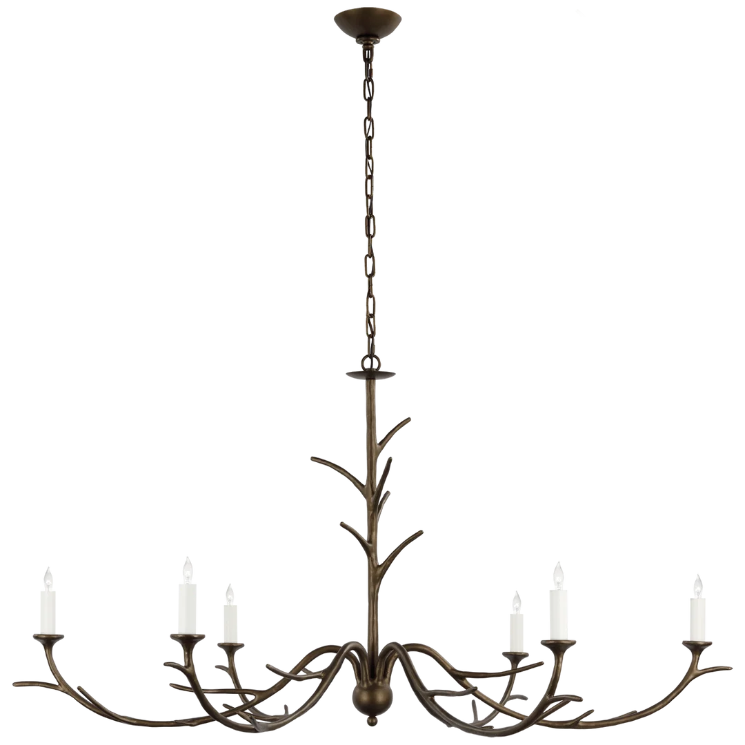 Ilyana Large Chandelier-Visual Comfort-VISUAL-JN 5076ABL-ChandeliersAntique Bronze Leaf-1-France and Son