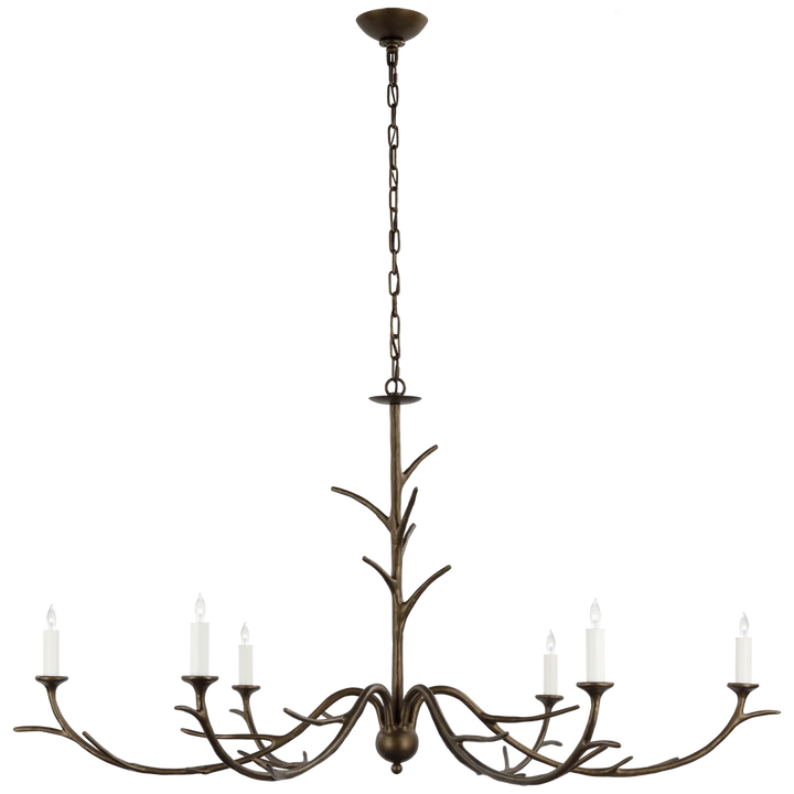 Ilyana Large Chandelier-Visual Comfort-VISUAL-JN 5076ABL-ChandeliersAntique Bronze Leaf-1-France and Son