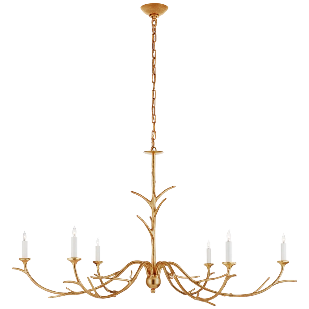 Ilyana Large Chandelier-Visual Comfort-VISUAL-JN 5076AGL-ChandeliersAntique Gold Leaf-2-France and Son