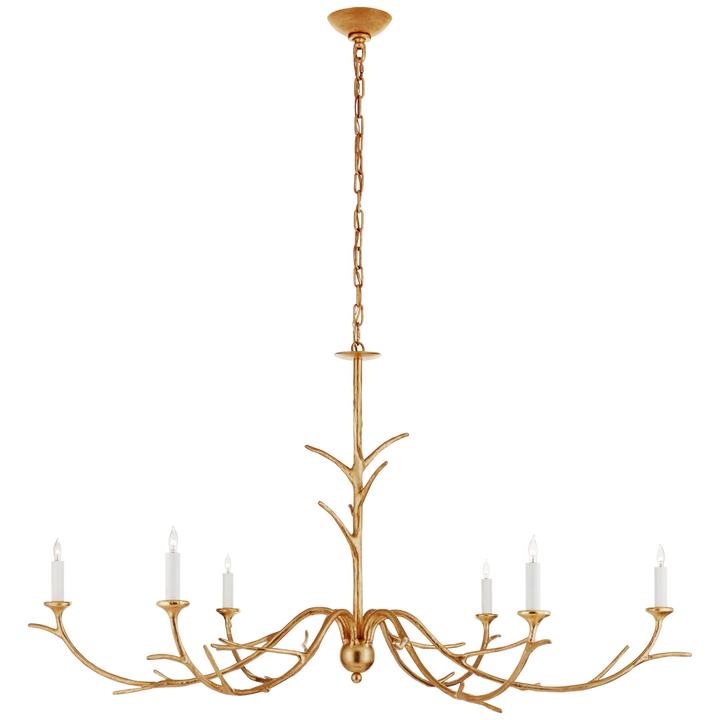 Ilyana Large Chandelier-Visual Comfort-VISUAL-JN 5076AGL-ChandeliersAntique Gold Leaf-2-France and Son