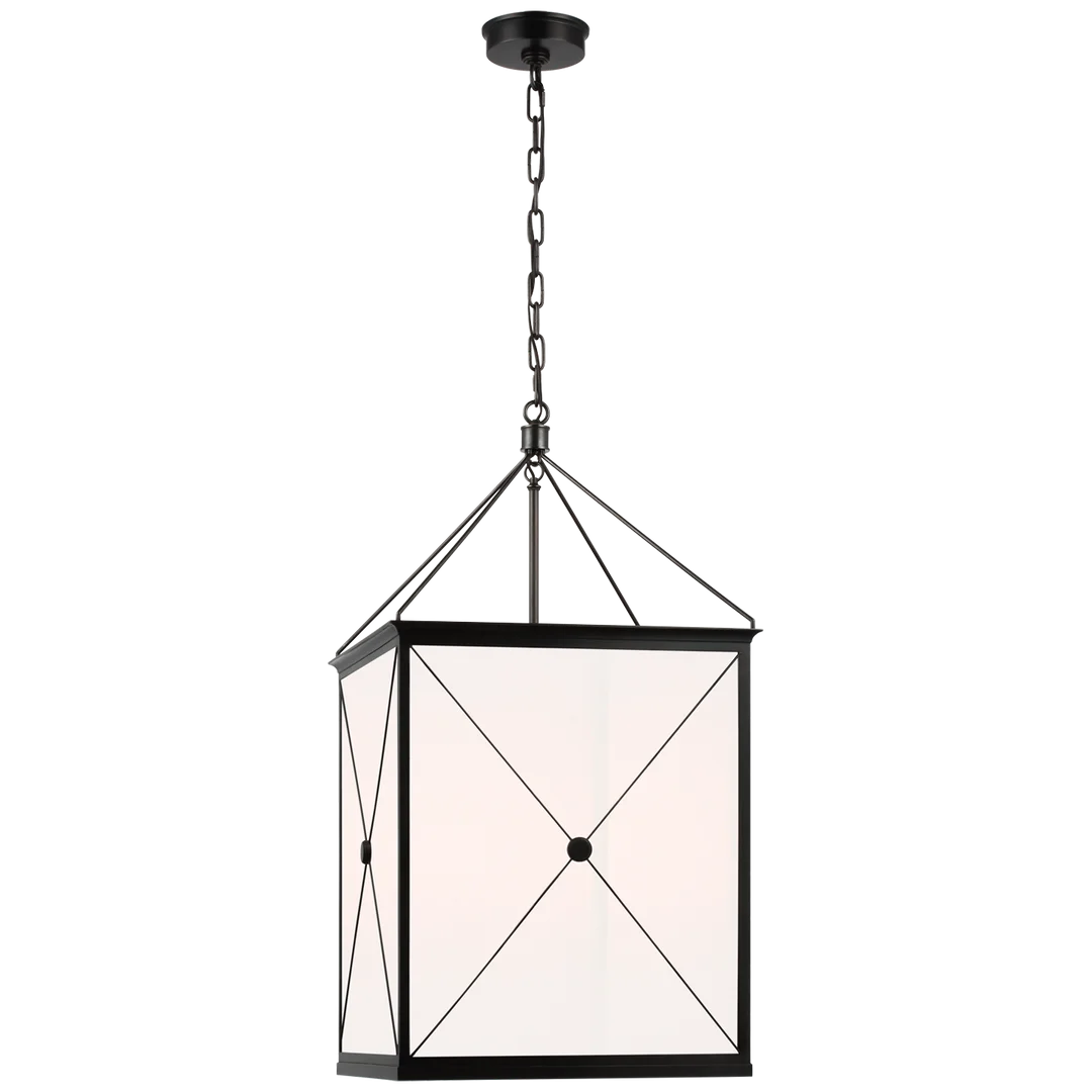 Roma Medium Lantern-Visual Comfort-VISUAL-JN 5087BZ-WG-lanternsBronze With White Glass-4-France and Son