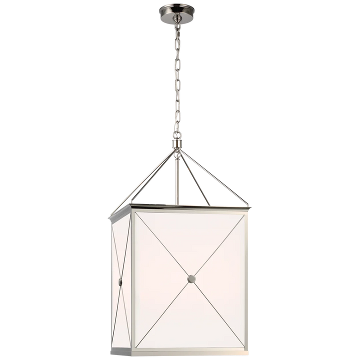 Roma Medium Lantern-Visual Comfort-VISUAL-JN 5087PN-WG-lanternsPolished Nickel With White Glass-6-France and Son