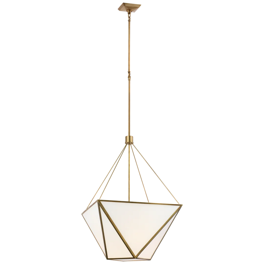 Loney Large Lantern-Visual Comfort-VISUAL-JN 5241HAB-WG-Outdoor LanternsBrass-2-France and Son