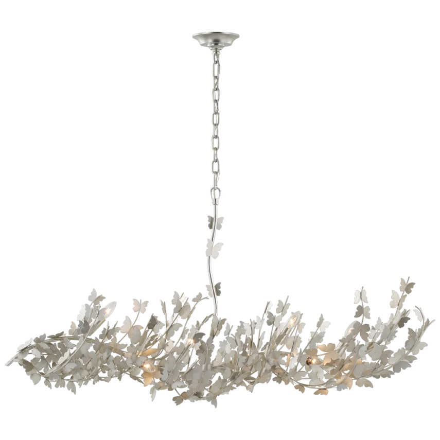 Falls Large Chandelier-Visual Comfort-VISUAL-JN 5505BSL-ChandeliersBurnished Silver Leaf-1-France and Son