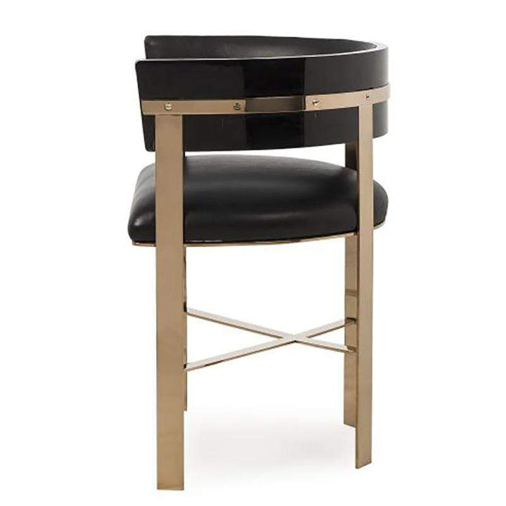 Kelly Hoppen Art Dining Chair - Black Leather-Sonder-FIC2035-Dining Chairs-4-France and Son